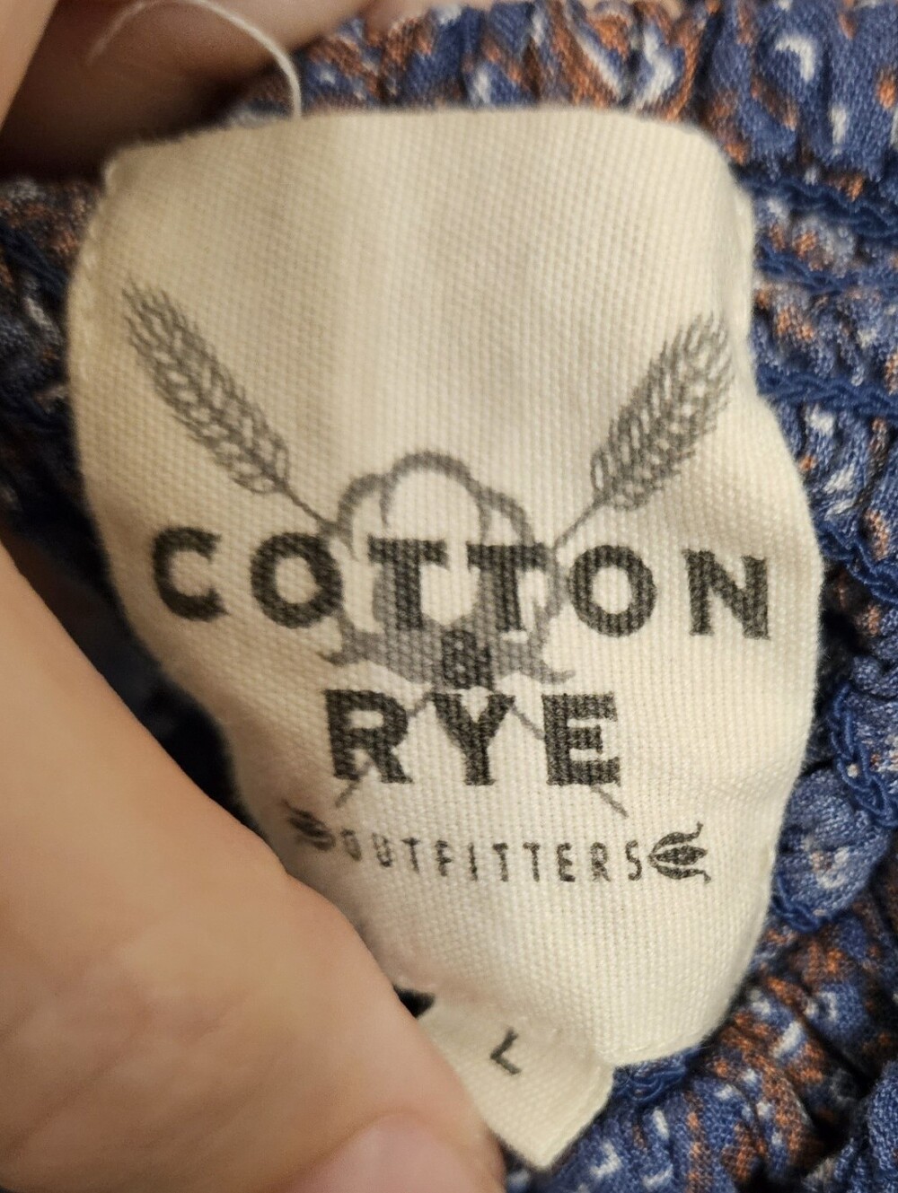 Cotton Rye Blue Patterned Romper - Picture 2 of 2